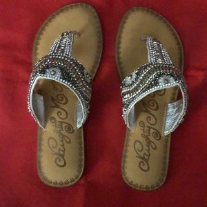 Ladies embellished sandals
